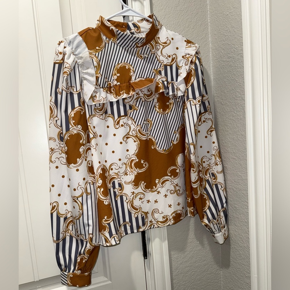 Love the label blouse ruffles